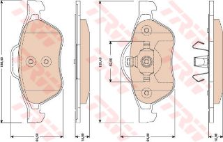 ÖN BALATA LGN III 10/07 MEGANE II 11/02 SCENİC II 06/03 resmi