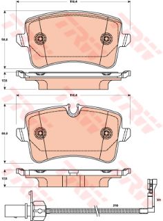 FREN BALATASI ARKA BM A4-A5-A6-Q5 08- resmi