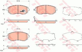 ÖN BALATA SUBARU FORESTER 03 IMPREZA 00-05 LEGACY 03- 07- 09 XV1.62.012 resmi