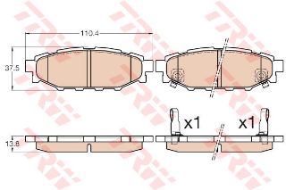 FREN BALATASI ARKA (110 MM) FORESTER  10- resmi