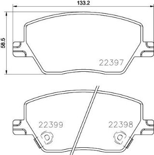 ÖN FREN BALATASI 1.2/1.3/1.6 TCI-1.5/1.6/1.7 DCI K9K KADJAR-KOLEOS 1.6DCI  2015->UZUNLUK  142MM/YUKSEKLIK 59.8MM-KALINLIK 17.8MM resmi