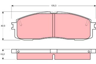 FREN BALATASI ARKA TOYOTA: CRESSIDA 2.8 85-88  SUPRA 3.0 88-93 resmi