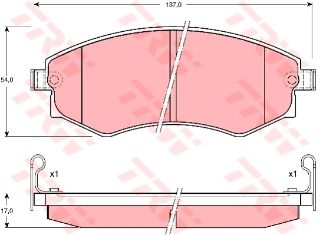 ÖN BALATA HYUNDAİ ELANTRA 1.6-1.8 12. 03 SONATO II-III 1.8-2.0-2.4-3.0İ 95-00 resmi