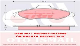 ÖN BALATA ESCORT V-VI-VII 90-98 FİŞSİZ resmi