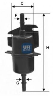 YAKIT FİLTRESİ ALBEA 98- - PALİO 96- 1.2-1.4-1.5-1.6-1.6 16V resmi