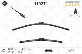 SWF VİSİOFLEX FLAT BLADE (MUZ TİPİ) SİLECEK (X2) (650+400 MM) SEAT LEON 3 (01/13 >) resmi