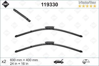 SWF VİSİOFLEX FLAT BLADE (MUZ TİPİ) SİLECEK (X2) (600+400 MM) RENAULT CLİO 3 resmi