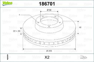 ÖN FREN AYNASI COROLLA 1.4 İE 16V 00-01 1.3 İE 16V 92-97 1.8 İE 16V 92-97 255X22X4DLXHAVALI resmi