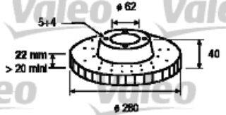 ÖN FREN AYNASI FIAT SEDICI 1.6 16V-1.9MTJ 06 SUZUKİ SX4 1.5-1.6VVTI-1.9DDIS 06 279.5X22X5DLXHAVALI resmi