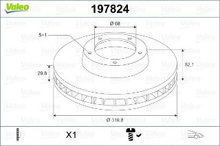 ON FREN AYNASI HAVALI SAG SOL AUDI A4 A5 Q5 (320X30MM) 08>> resmi