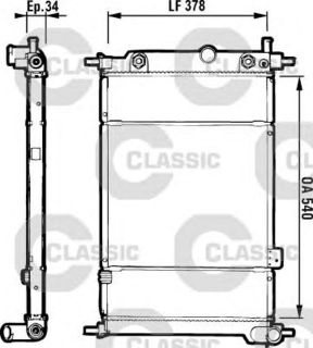 RADYATOR KLIMASIZ OTOMATIK CLASSIC (OPEL: ASTRA F 1.6 16V) resmi