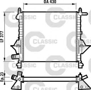 RADYATOR KLIMASIZ MEKANIK-OTOMATIK CLASSIC (RENAULT: TWINGO 1.2 16V 01-) resmi