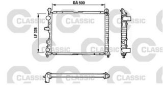 SU RADYATÖRÜ FIAT TEMPRA - TİPO 1.4 1.6 SX CLASSIC 811071 500X378X34 resmi