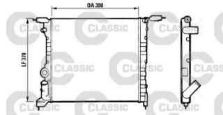 SU RADYATÖRÜ CLİO-R19 1,4 RN/RT CLASSIC 816657 390X378X23 resmi