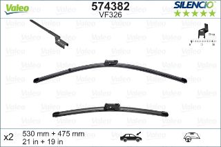 VALEO SİLENCİO X-TRM FLAT BLADE VM326 X2 530 480 MM SEAT IBIZA. CORDOBA 5 resmi