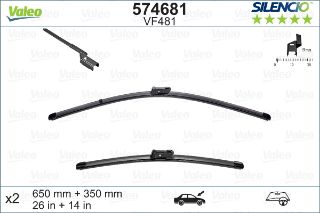 VALEO SİLENCİO X-TRM FLAT BLADE VM481 X2 650 350 MM HYUNDAİ IX20 resmi