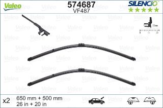 VALEO SİLENCİO X-TRM FLAT BLADE VM487 X2 650 500 MM BMW X3 10 resmi