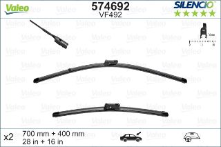 VALEO SİLENCİO X-TRM FLAT BLADE VM492 X2 700 400 MM SEAT ALHAMBRA. VW SHARAN 10 resmi