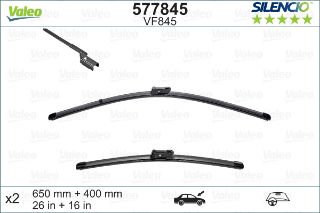 VALEO SİLENCİO X-TRM FLAT BLADE VM845 X2 650 440 MM TOYOTA AVENSİS 12/08 resmi