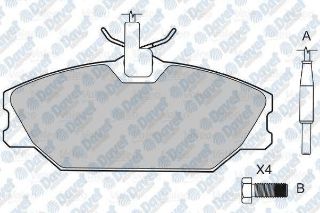 FREN BALATASI ÖN FISLI VWA 20916 RENAULT 597135T EKO WVA 20916 LAGUNA  MEGANE 1.6 1.8 2.0 resmi