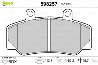 ON FREN BALATASI VOLVO 740 760 2,0 2,3 2,4D U:113,9MM Y:62MM K:16,4MM resmi