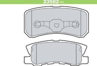 BALATA FREN ARKA - ( MITSUBISHI : ASX 11>12 / OUTLANDER 07> / GALLOPER / PAJERO 00> // PEUGEOT : 4007 // CHRYSLER : VOYAGER ) resmi