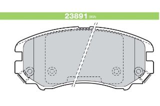 FREN BALATASI ÖN WVA 23891 HYUNDAİ TUSCON 04-10 SONATO 04-> KİA SPORTAGE 04-08 resmi