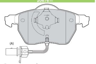 URETIM YOK-ON FREN BALATASI-KABLOLU-  (VW PASSAT 97-05  AUDI A4 99-05  A6 98-05  SKODA SUPERB 02-08) resmi