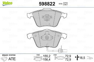 ON FREN BALATASI  VECTRA C 02>08 02> 2.8 V6 / A4 04>08 A6 04> A8 03> / EXEO 09> / FOCUS II 05>11 ST  / MAZDA 3 03> / 9-3 / S40 II 04> V40 12> V50 04> C30 06>12 C70 II 06> resmi