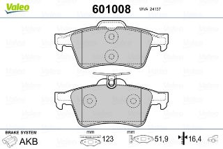 FREN BALATASI ARKA MAZDA 3 2006> 1.4İ, 1.6MZ-CD, 1 resmi