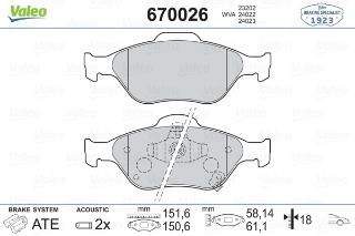 ÖN BALATA YARİS 1.0VVTİ 1.3VVTİ 1.4D4D 06 09 11 resmi