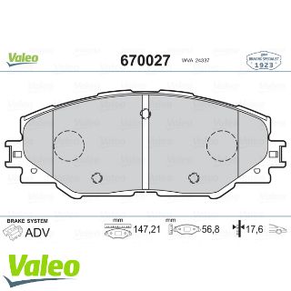 ÖN BALATA AURIS 1.4 D-1.4-1.8 1.6 VVTI-2.0 D-2.2 D 07 12 RAV4 III 2.0 VVTİ 06 12 2.2D-4D 06 resmi