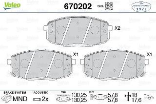 ÖN DİSK FREN BALATASI HYUNDAİ KONA 1.0 07/17 HYUNDAİ KAUAI 1.0 07/17 HYUNDAİ CRETA 2.0 01/16 resmi