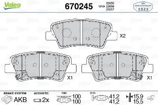 FREN BALATASI ARKA (100 MM) TUCSON SPORTAGE 15=> resmi