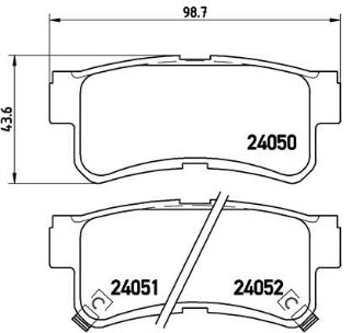 FREN BALATASI ARKA HYUNDAI HIGHWAY VAN 2.0 00-04 HYUNDAI TRAJET 2.0 99-08 resmi