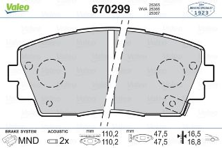 ÖN BALATA KİA PICANTO TA 1.0 1.2 05/2011 resmi