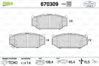 ÖN BALATA SUZUKİ SWİFT III 1.3 1.3 4X4 1.5 1.6 02/2005- SWİFT IV 1.6 06 12 resmi