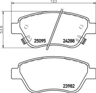 ÖN DİSK FREN BALATASI OPEL ADAM 1.2/1.4 10/12 VAUXHALL ADAM 1.2/1.4 10/12 resmi