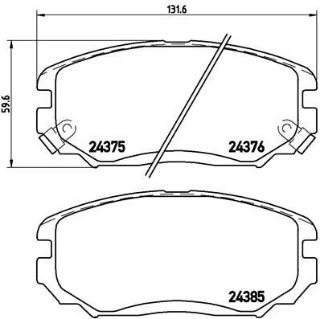 DİSK FREN BALATASI ÖN HYUNDAİ GRANDEUR 2.7/3.3/2.2 D 06/05-10/10 HYUNDAİ NF 2.0/2.4 05/05> HYUNDAİ SONATA 2.0/2.4/3.3/2.0D 01/05-08/12 HYUNDAİ SONICA 2.4/3.3/2.0D 05/05> KİA OPIRUS 3.8 10.06 - resmi