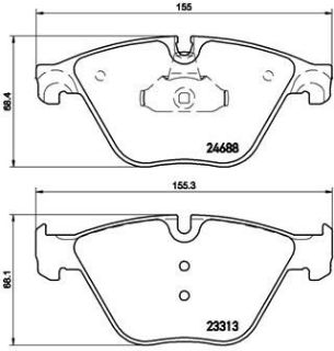 ÖN BALATA BMW F07 F10 F18 09 525D 3.0D-528İ 530D-530D F11 5 10 F12 6 11 13 F06 11 F01 F02 resmi