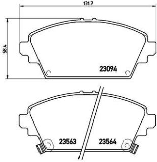 DİSK FREN BALATASI ÖN HONDA ACCORD 1.8/2.0/2.3/2.0D 10/98-12/02 MG EXPRESS 1.8 03/03-05/05 resmi