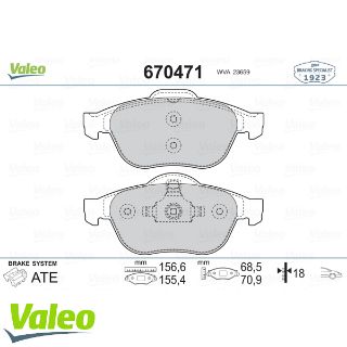 ÖN BALATA LGN II 1.6-18 16V -1.9 CDI 01 ESPACE 11.02 VELSATIŞ 05 resmi