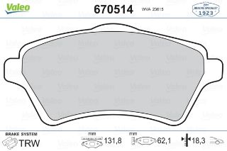 ÖN BALATA FREELANDER 1.8 16V 00 06 2.0TD4 00 06 2.5 V6 00 06 RANGEROVER 3.0TD6 02 12 resmi