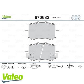 FREN BALATASI ARKA CİVİC 97>ACCORD 90>08 CRV 02>07-CRZ 1.5 10> SWİFT 1.6 06>SX4 06>15 resmi