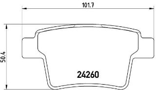 DİSK FREN BALATASI ARKA FORD EUROPE MONDEO 1.8/2.0/2.5/3.0/2.0D/2.2D 10/00-08/07 resmi