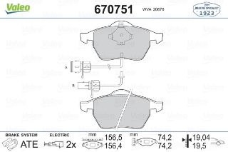 ÖN BALATA FİŞLİ BÜYÜK TİP PASSAT-A4-A6 97-04 GDB1307 resmi