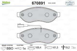 ÖN BALATA DUCATO 3-4-BOXER 3-4-JUMPER 3-4 06 11 16Q-20Q- KARSAN JEST TEK FİŞLİ resmi