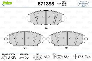 ÖN BALATA CHEVROLET AVEO SEDAN 1.2-1.4-1.6-1.3D 11 AVEO HB 1.2-1.2 LPG-1.4-1.6-1.3 11 14 JANT resmi