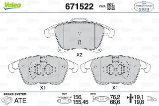 ÖN DİSK FREN BALATASI FORD FUSİON 2.0 09/12 FORD MONDEO 1.0/1.5/1.5D/2.0/2.0D/2.5 09/14 resmi