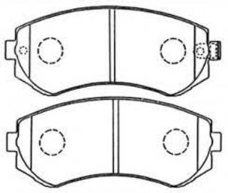 ÖN DİSK FREN BALATASI NİSSAN ALMERA 1.4/1.6/2.0D 07/95 - 07/00 resmi